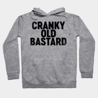 Cranky Old Bastard (Black) Funny Hoodie